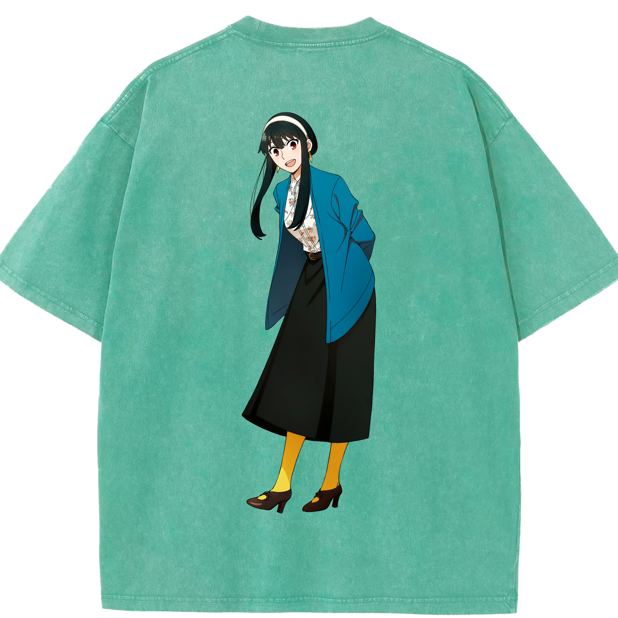 （画像用） SPY×FAMILY间谍家家酒 綿100% ヴィンテージ風 半袖Tシャツ（背面プリント）